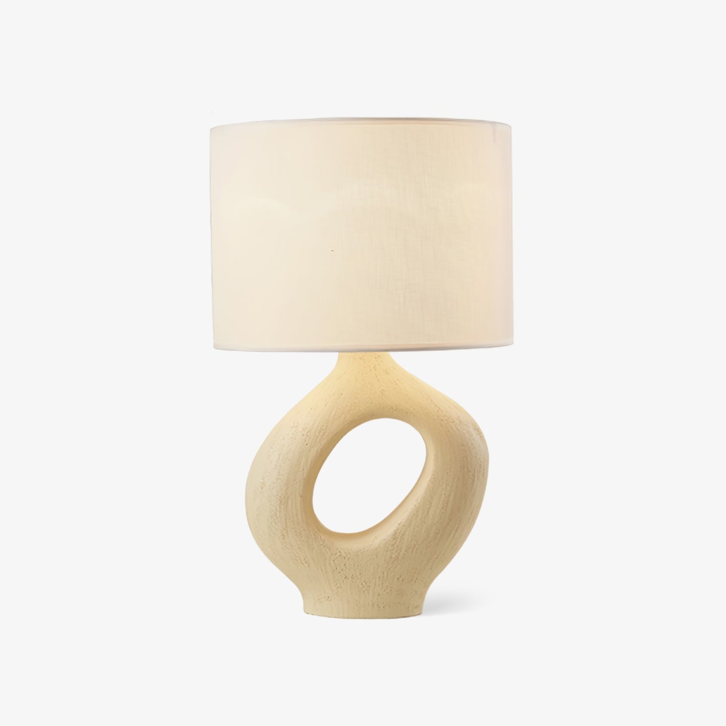 Lumestic Sculptural Resin Fabric Table Lamp - Letslighting