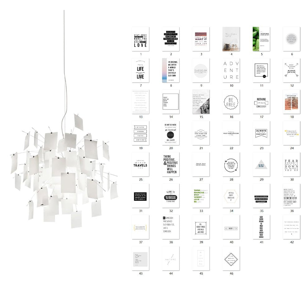Lustra Chandelier Paper Customizable Creative - Letslighting