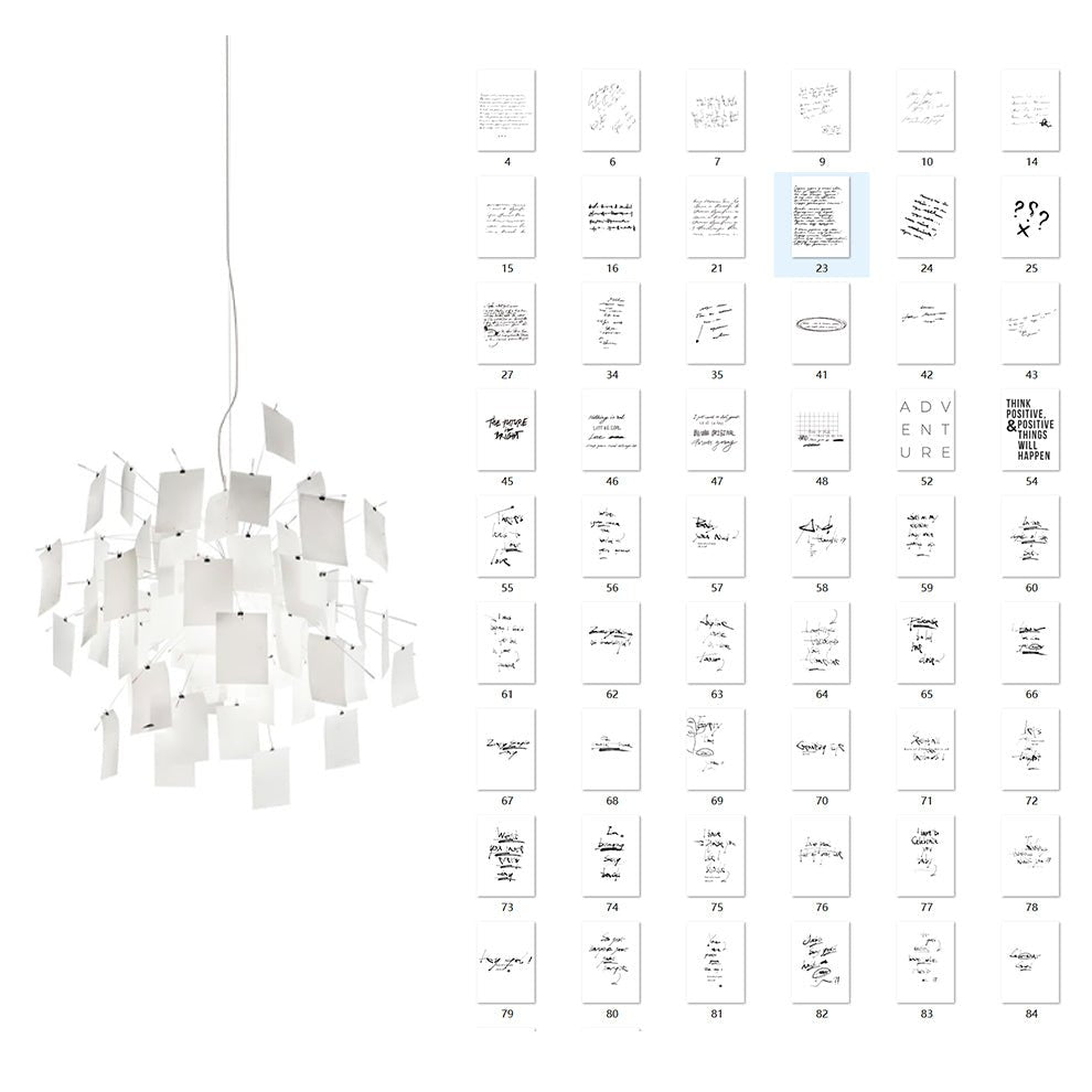 Lustra Chandelier Paper Customizable Creative - Letslighting
