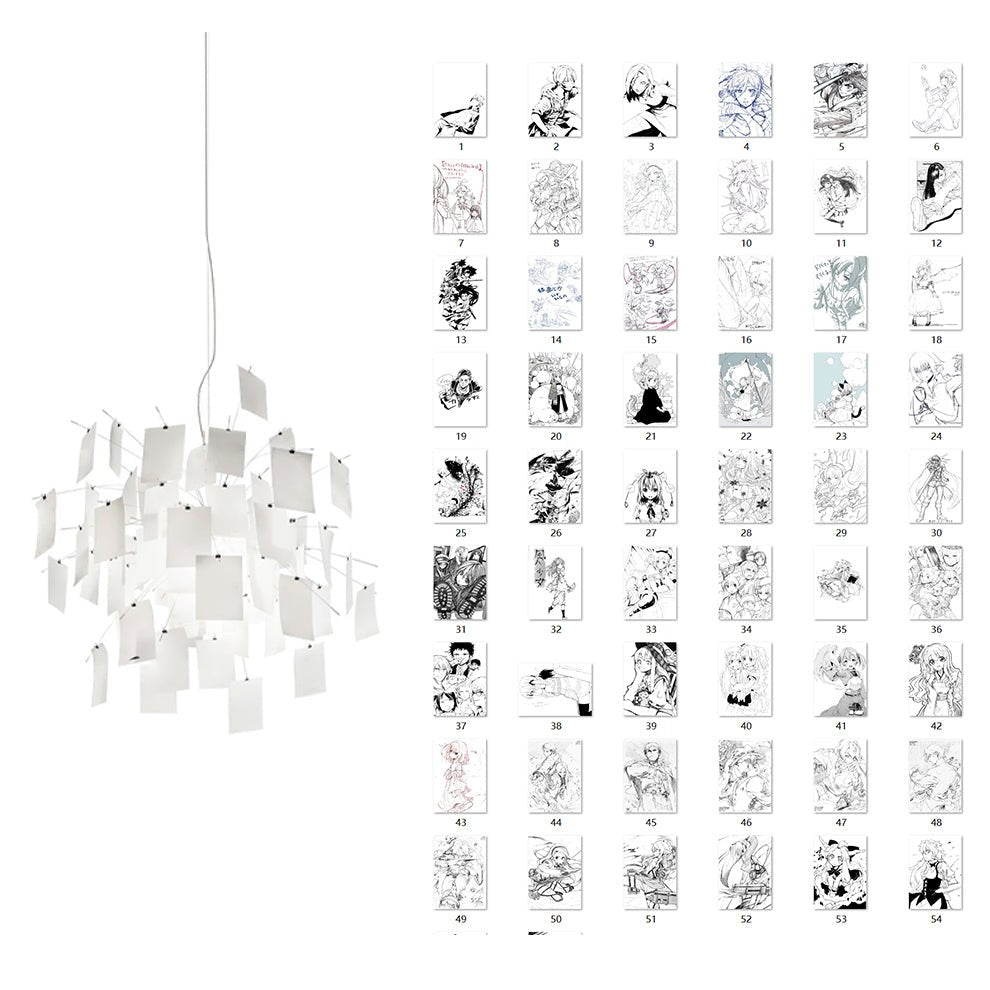Lustra Chandelier Paper Customizable Creative - Letslighting
