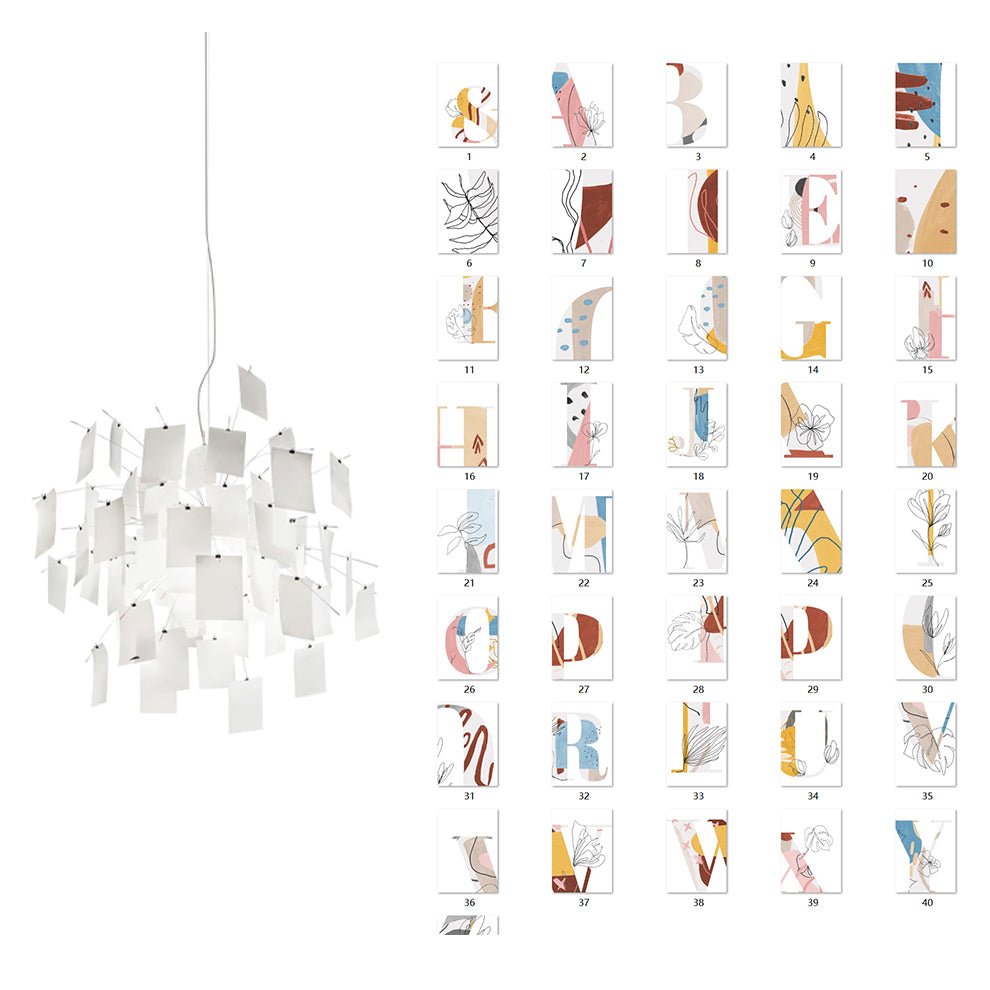 Lustra Chandelier Paper Customizable Creative - Letslighting