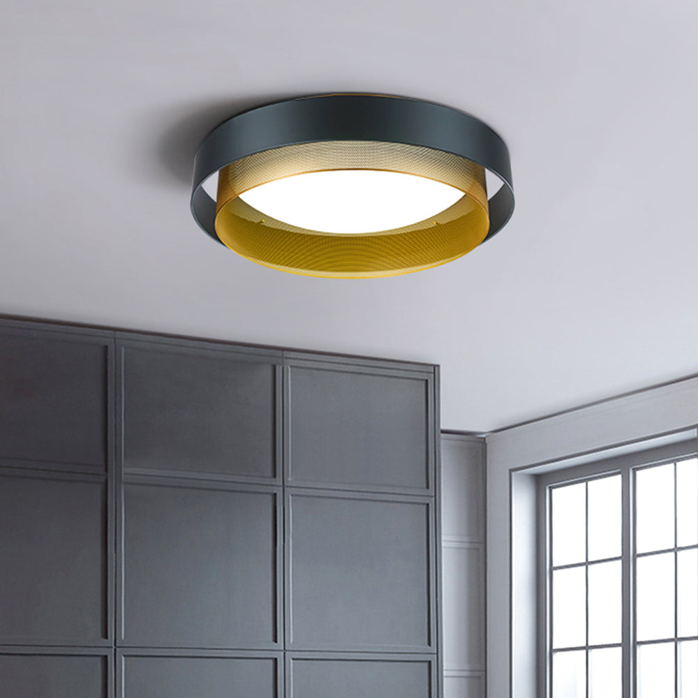 Arisha Modern Ring Metal Acrylic Flush Mount Ceiling Light