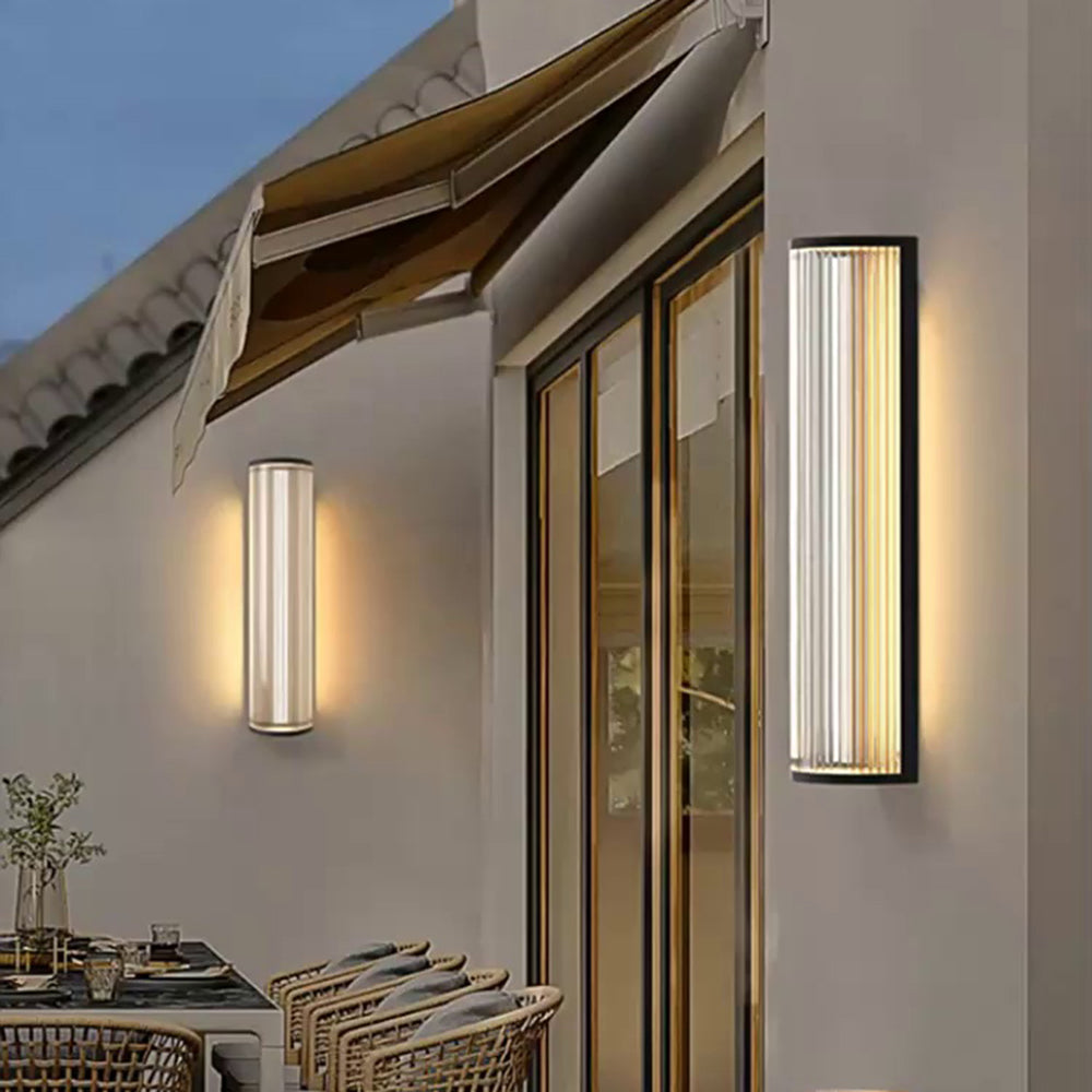 Orr Modern Semi-Cylindrical Outdoor Metal Wall Lamp