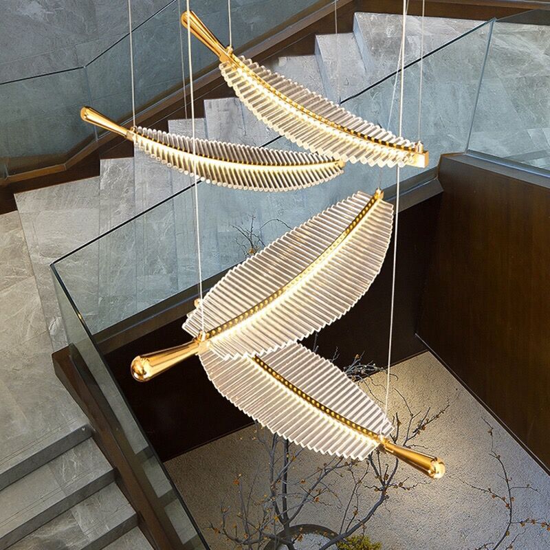 Arisha Nordic Luxury LED Pendant Light Metal Acrylic Hotel Living Room