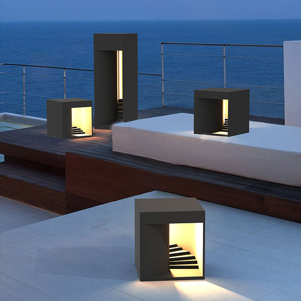 Ray Minimalist Waterproof Cuboid Rechargeable Solar Lamp de Table