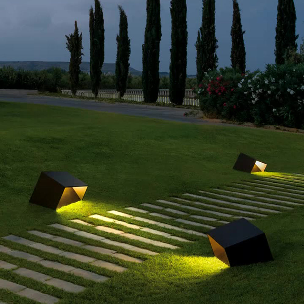 Ray Modern Irregular Metal Acrylic Solar Outdoor Ground Light