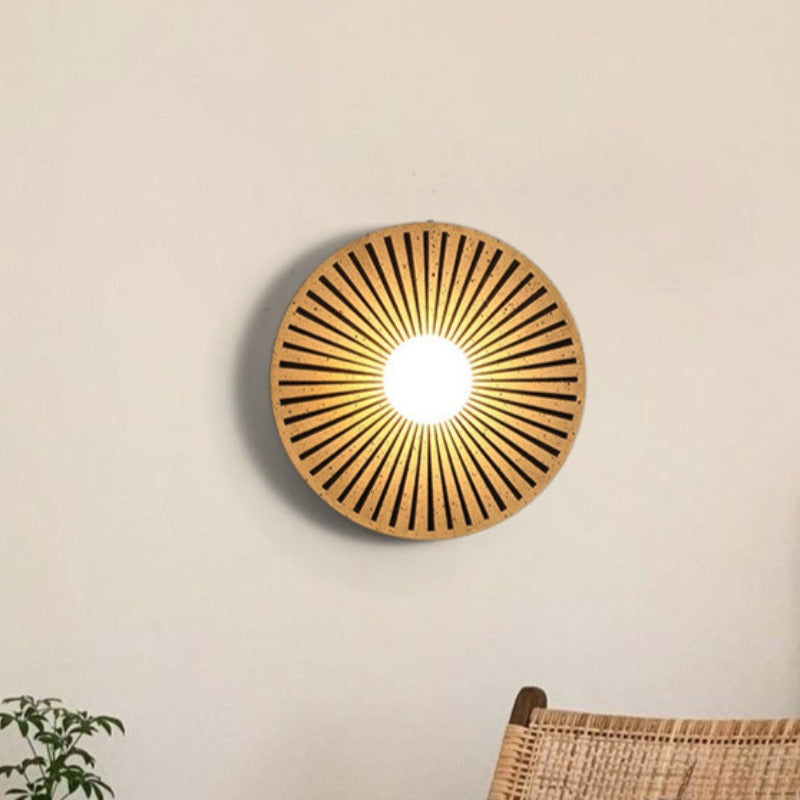 Valentina Vintage Indoor Wall Lamp Circle Resin Living Room Bedroom - Letslighting