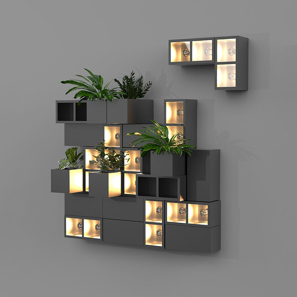 Ray Modern Cube Square Metal Glass Outdoor Wall Lamp