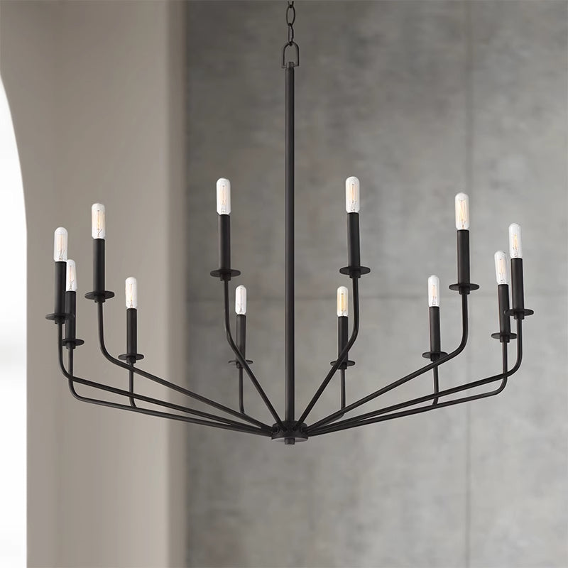 Silva Modern Industrial LED Chandelier Metal Living Room - Letslighting