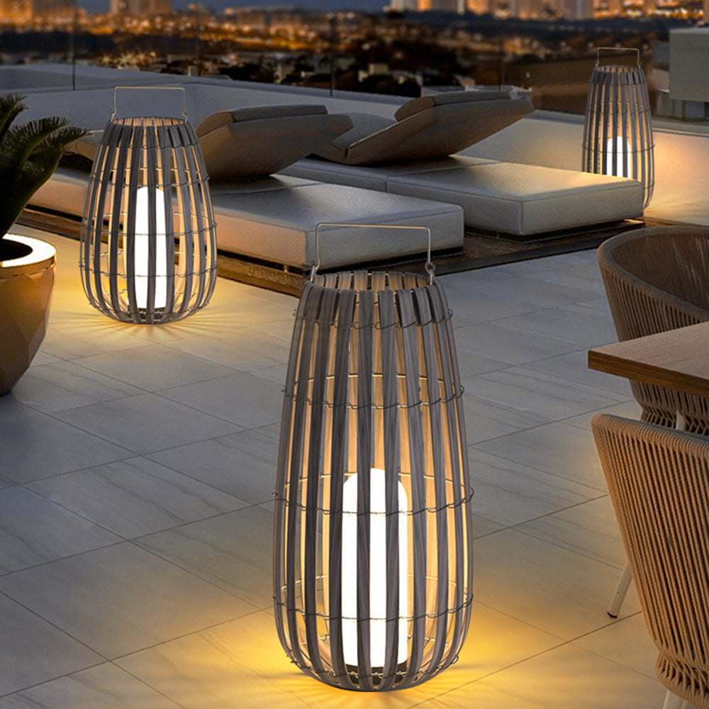 Ritta Retro Lantern Solar Rechargeable Outdoor Floor Lamp