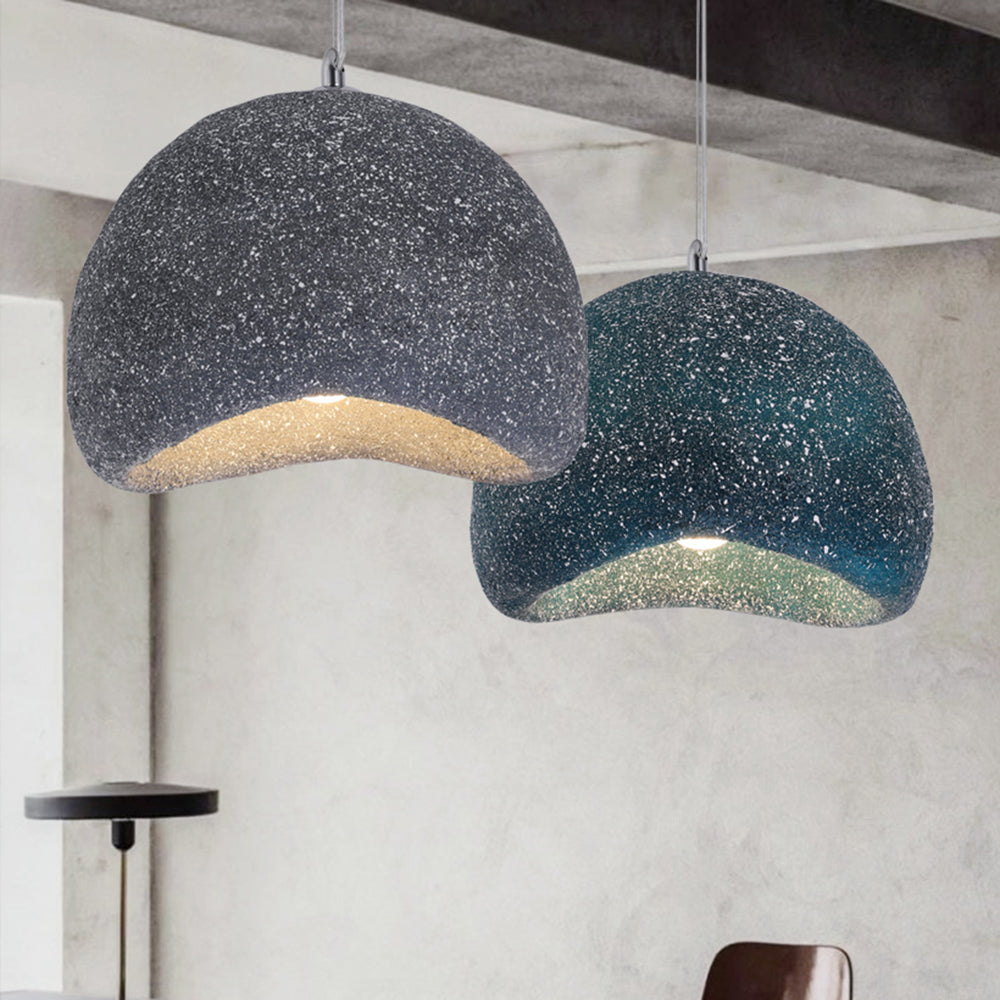 Avi Wabi Sabi Bread Shape Resin Pendant Light, 2 Color