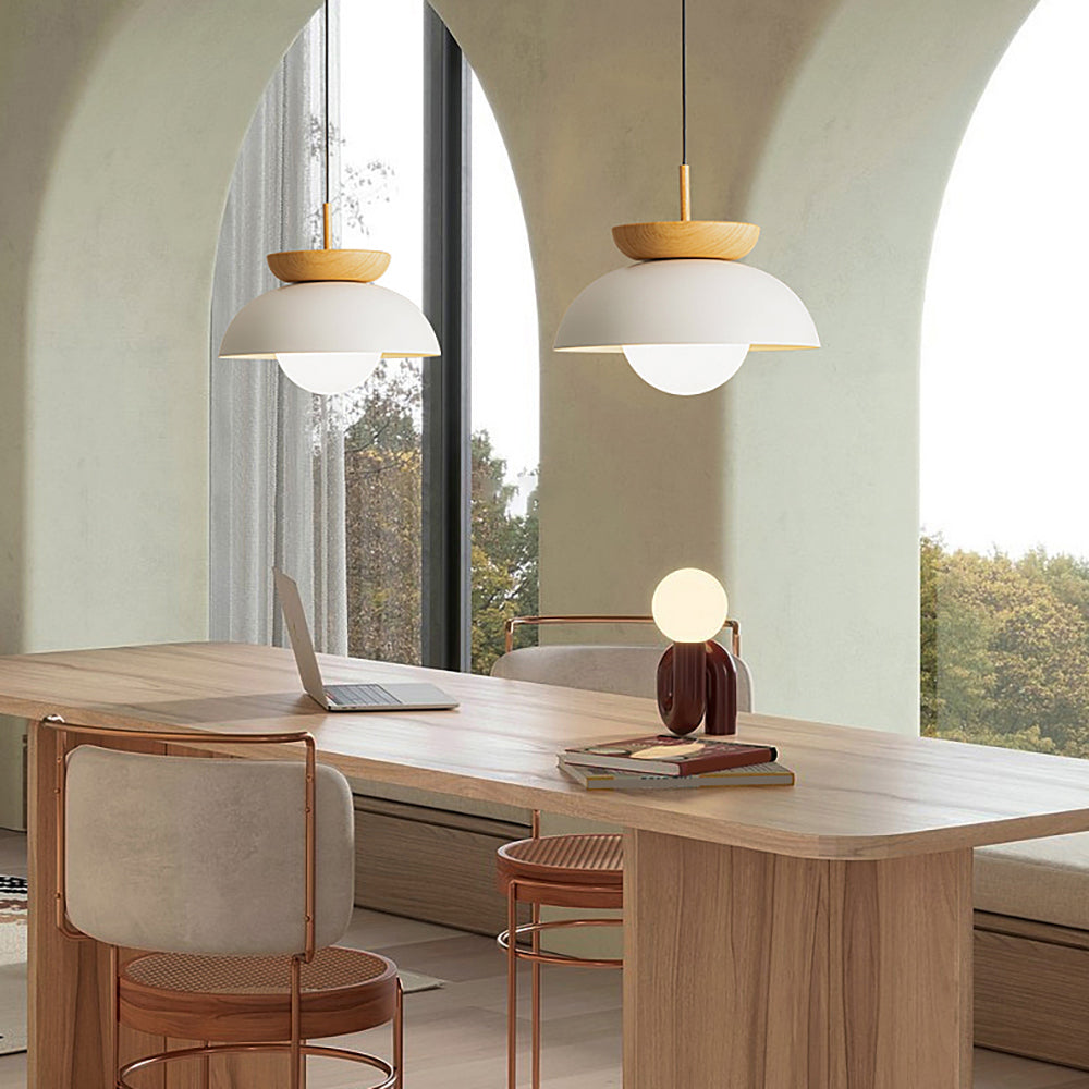 Muto Nordic Pendant Lights Wood Metall Kitchen Balcony