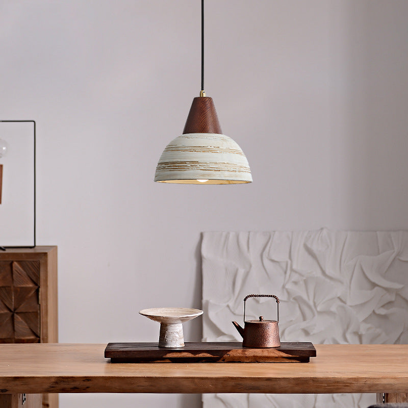Muto Nordic LED Pendant Light Metal Ceramic Wood Bedroom