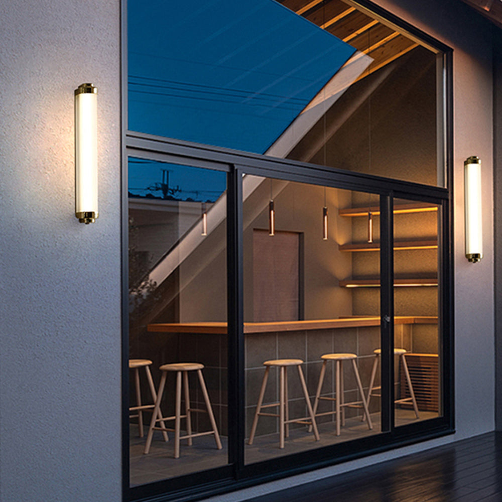 Arisha Minimalist Cylindrical Metal Outdoor Wall Lamp