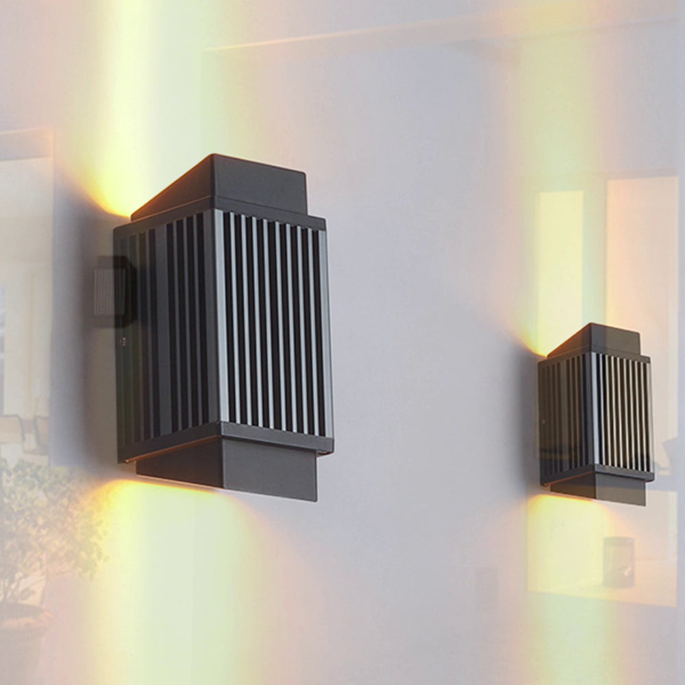 Ray Modern Round Rectangular Metal Acrylic Outdoor Wall Lamp - Letslighting
