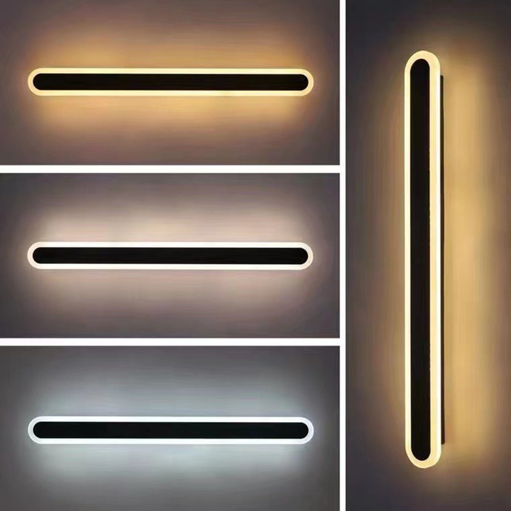 Arisha Minimalist Linear Oval Outdoor Wall Lamp - Letslighting