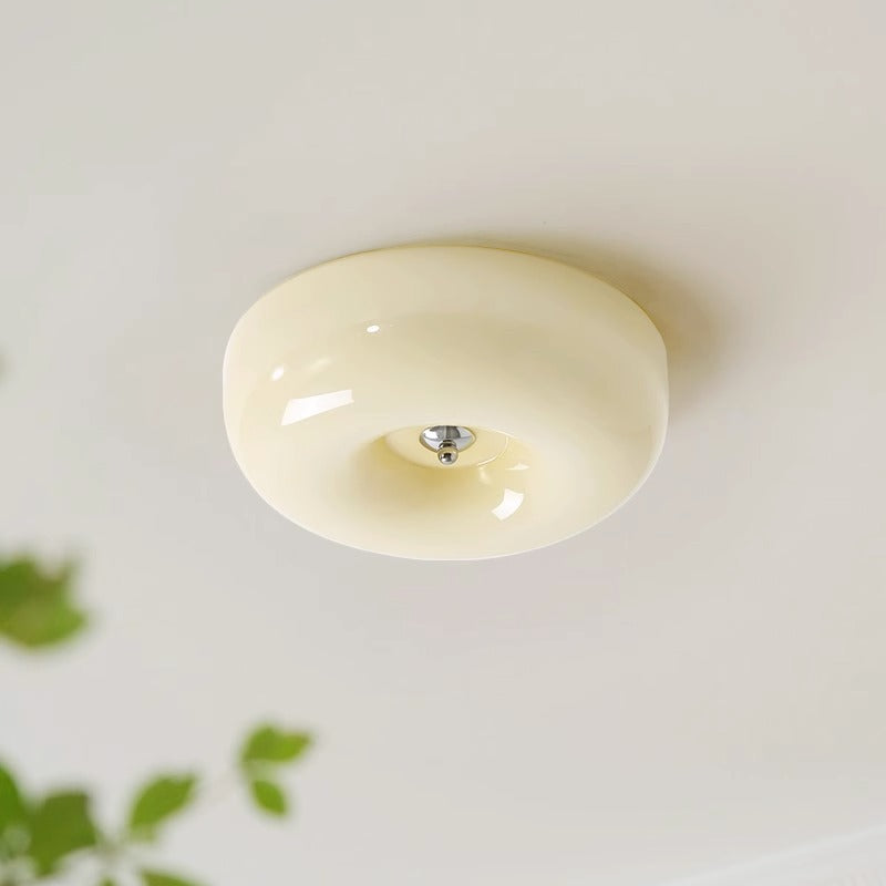 Valentina VintageCeiling Light Cream Glass Bedroom Study Balcony Aisle - Letslighting