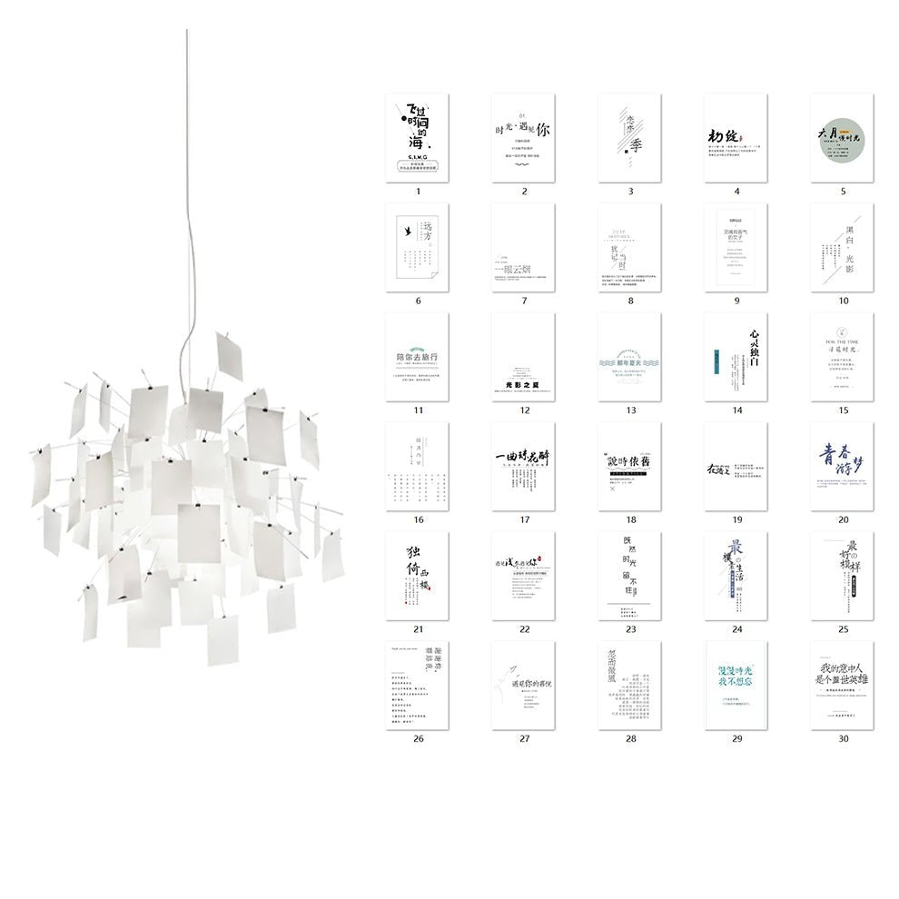 Lustra Chandelier Paper Customizable Creative - Letslighting