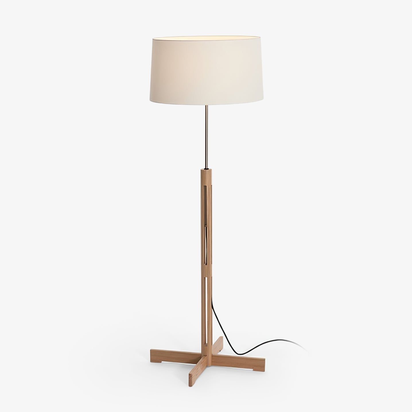 Terray Wood Fabric Classic Floor Lamp - Letslighting