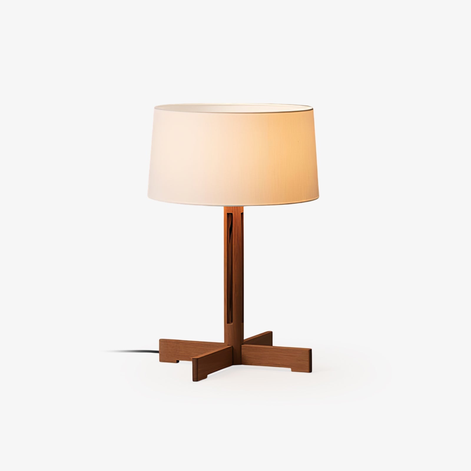 Axel Wood & Fabric Contemporary Table Lamp - Letslighting