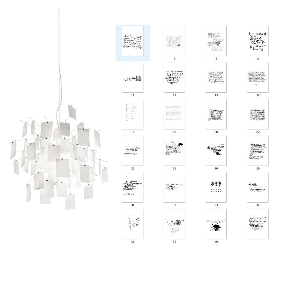 Lustra Chandelier Paper Customizable Creative - Letslighting