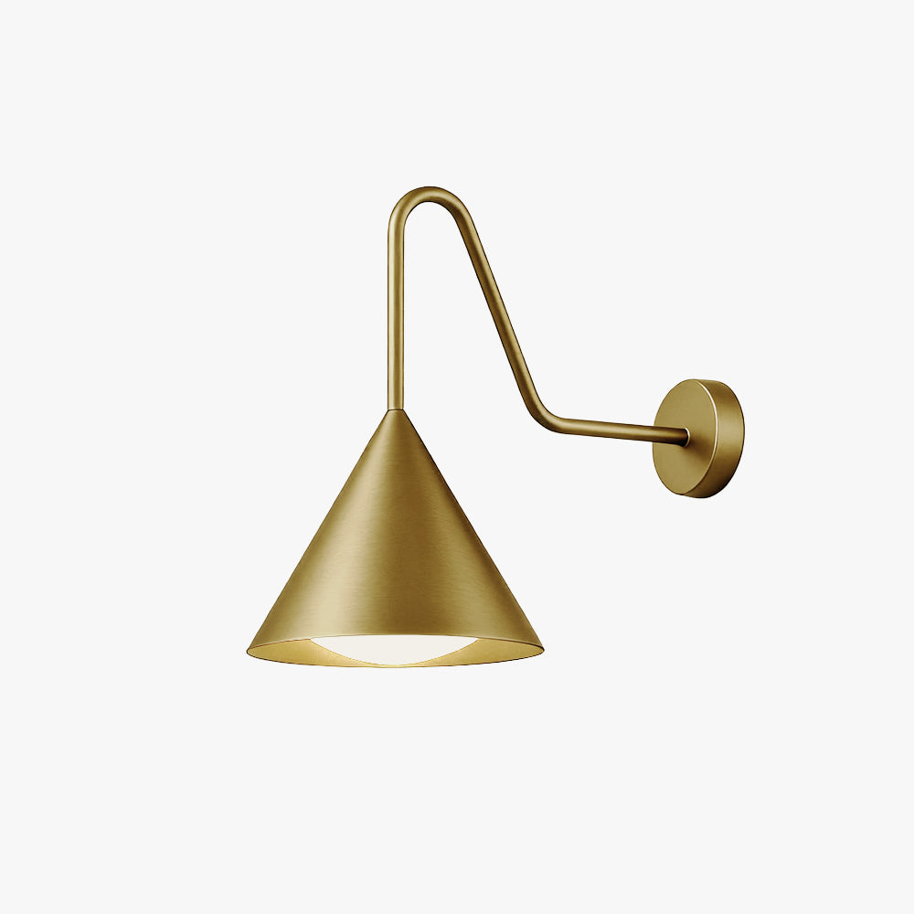Arisha Modern Minimalist Cone Outdoor Waterproof Wall Lamp,Black/Gold - Letslighting