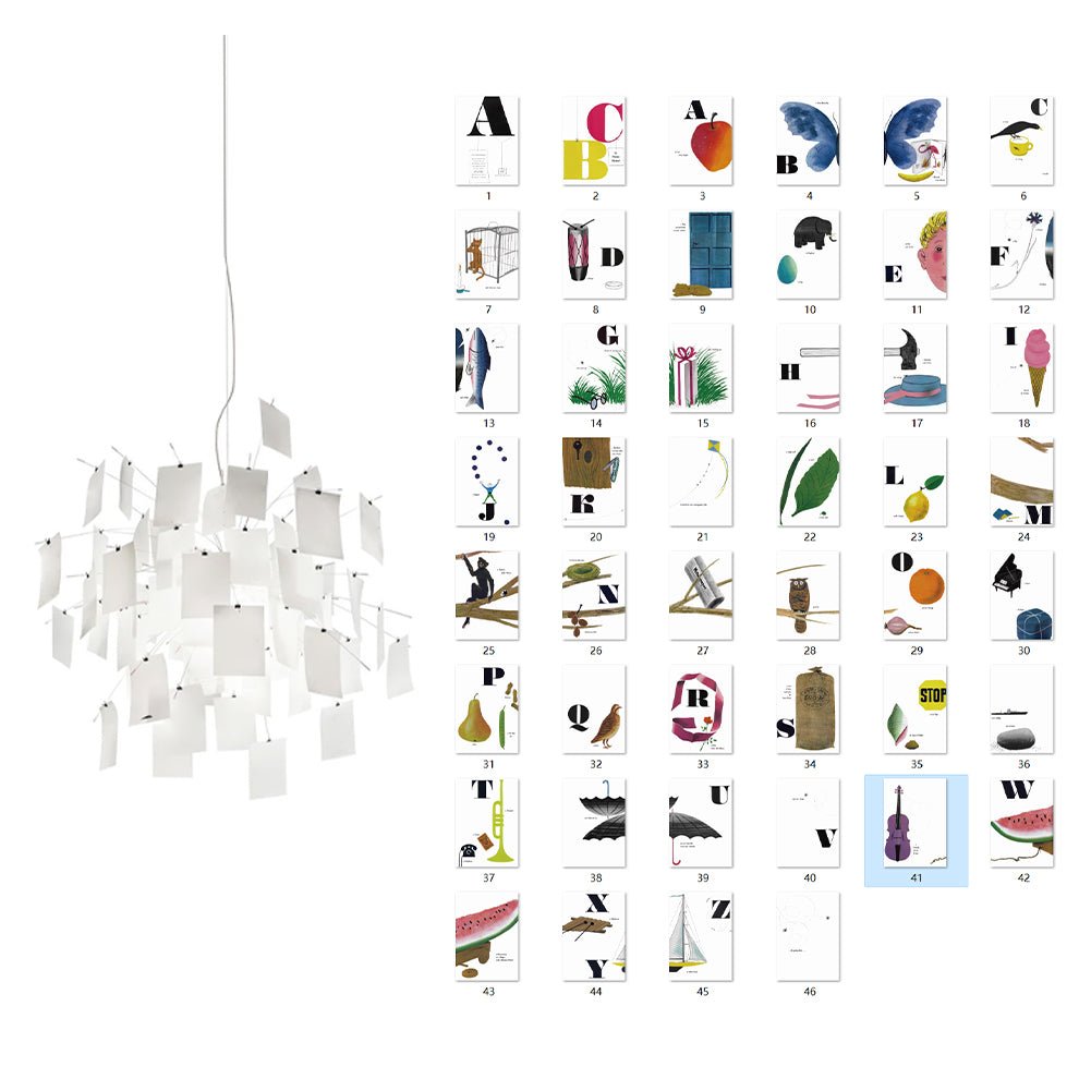 Lustra Chandelier Paper Customizable Creative - Letslighting