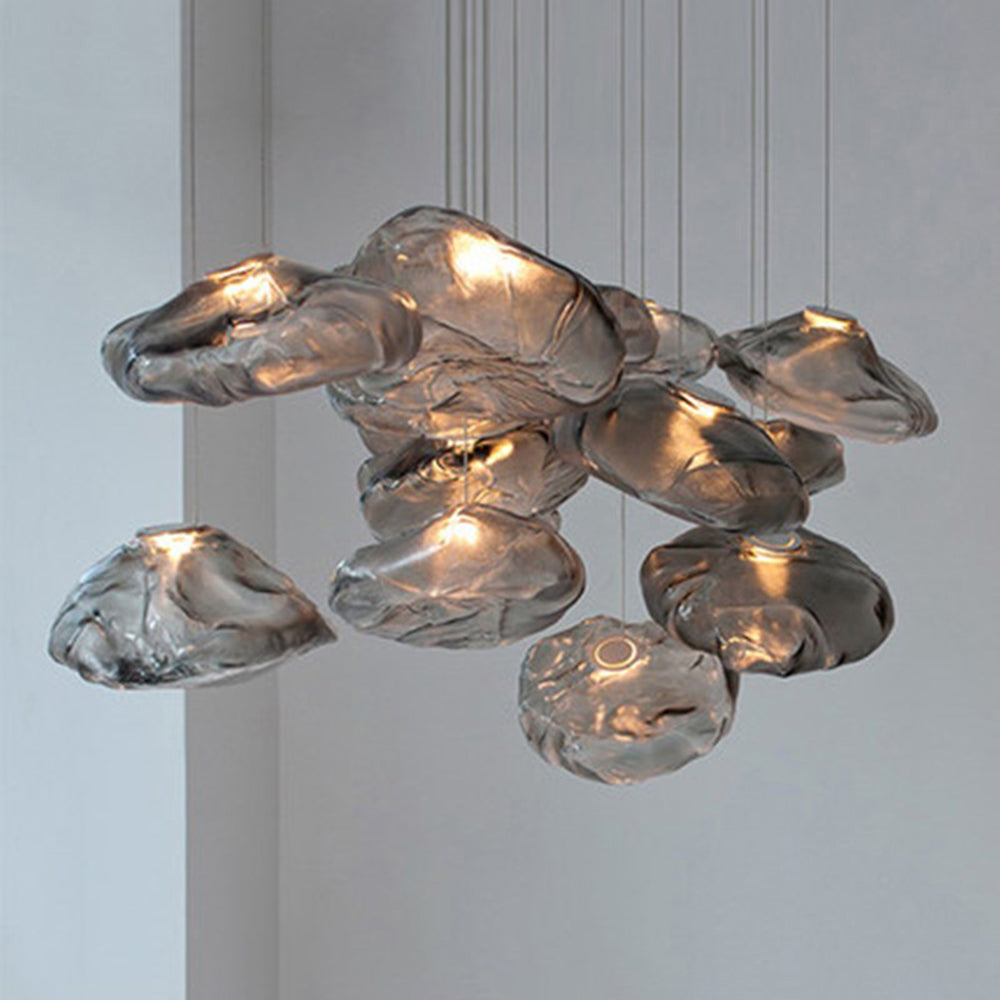 Avi Minimalist Spherical Metal/Glass Pendant Light, 3 Color
