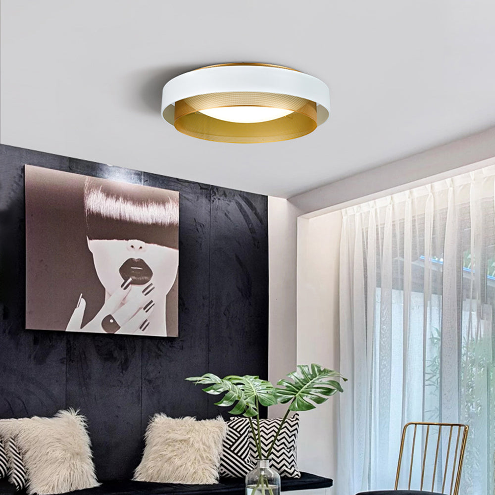 Arisha Modern Ring Metal Acrylic Flush Mount Ceiling Light