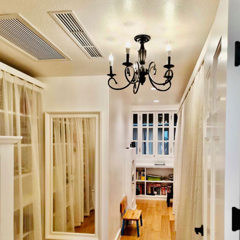 Silva Creative Retro Candle Chandelier Bedroom - Letslighting