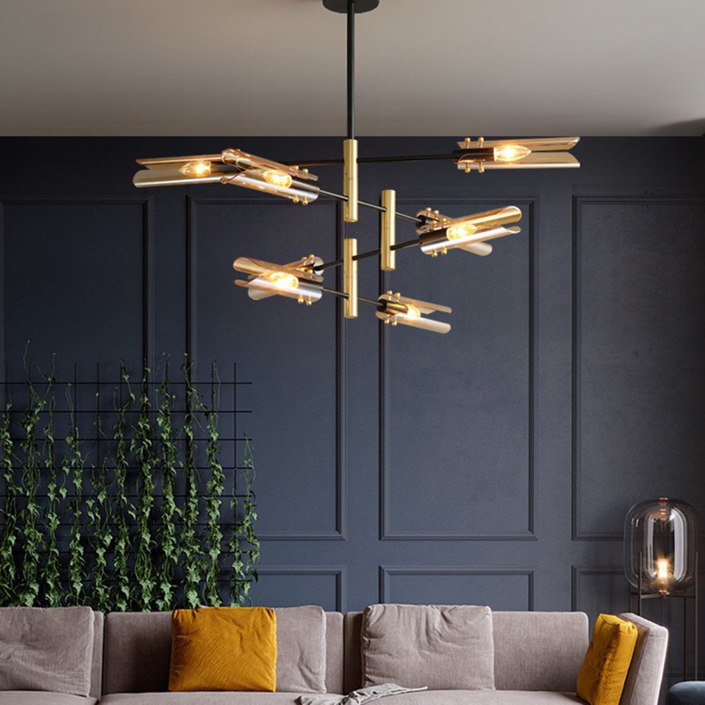 Arisha Modern Metal/Glass Semi-Flush Mount Ceiling Light