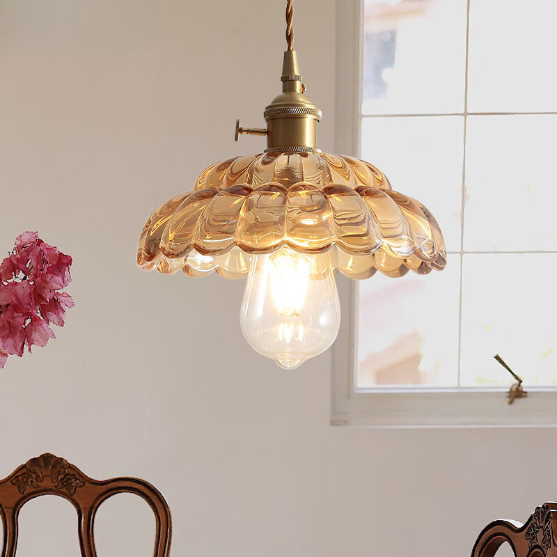 Valentina Vintage Pendant Light Metal Glass Bedroom Dining Room