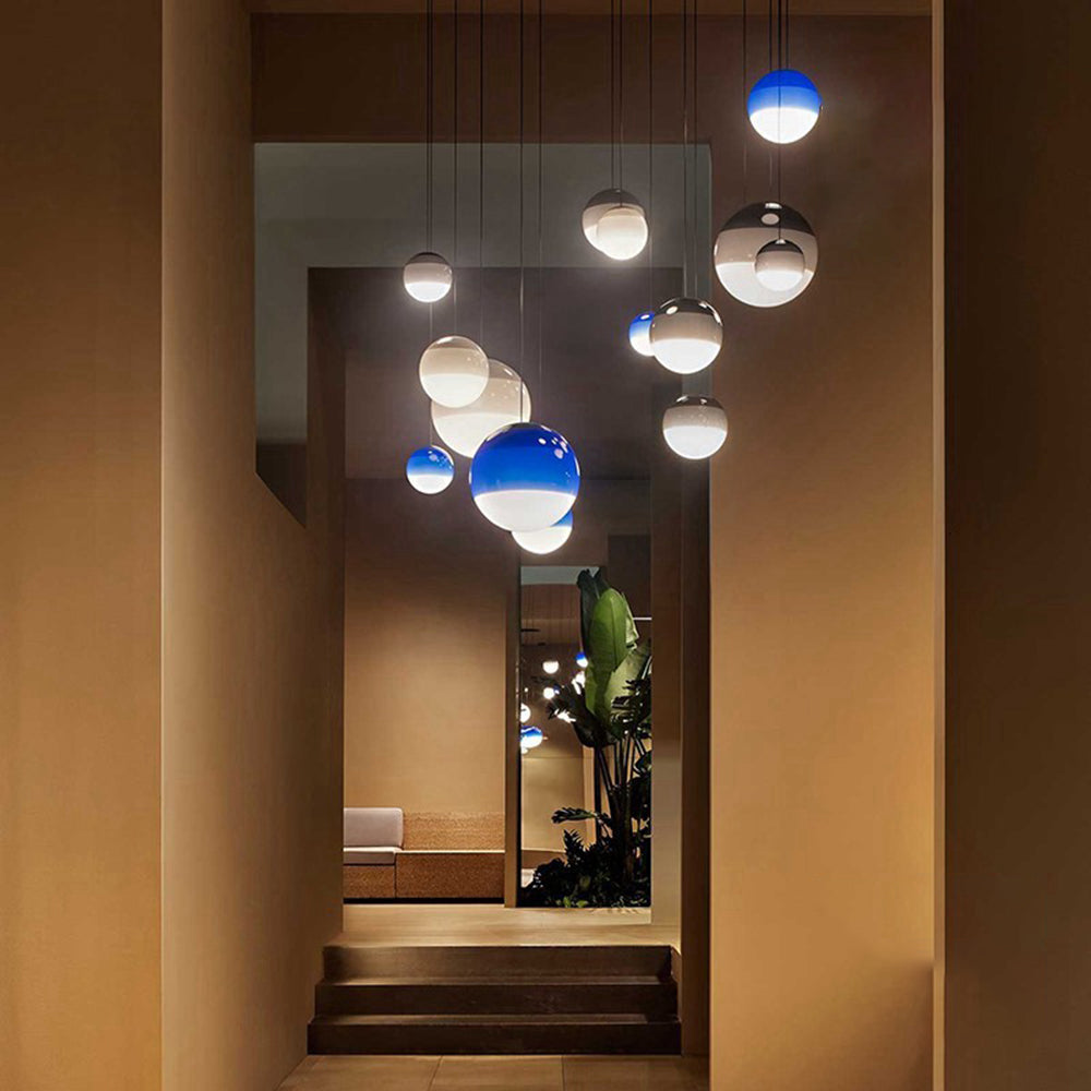Valentina Contemporary Colorful Glass Bubble Pendant Light