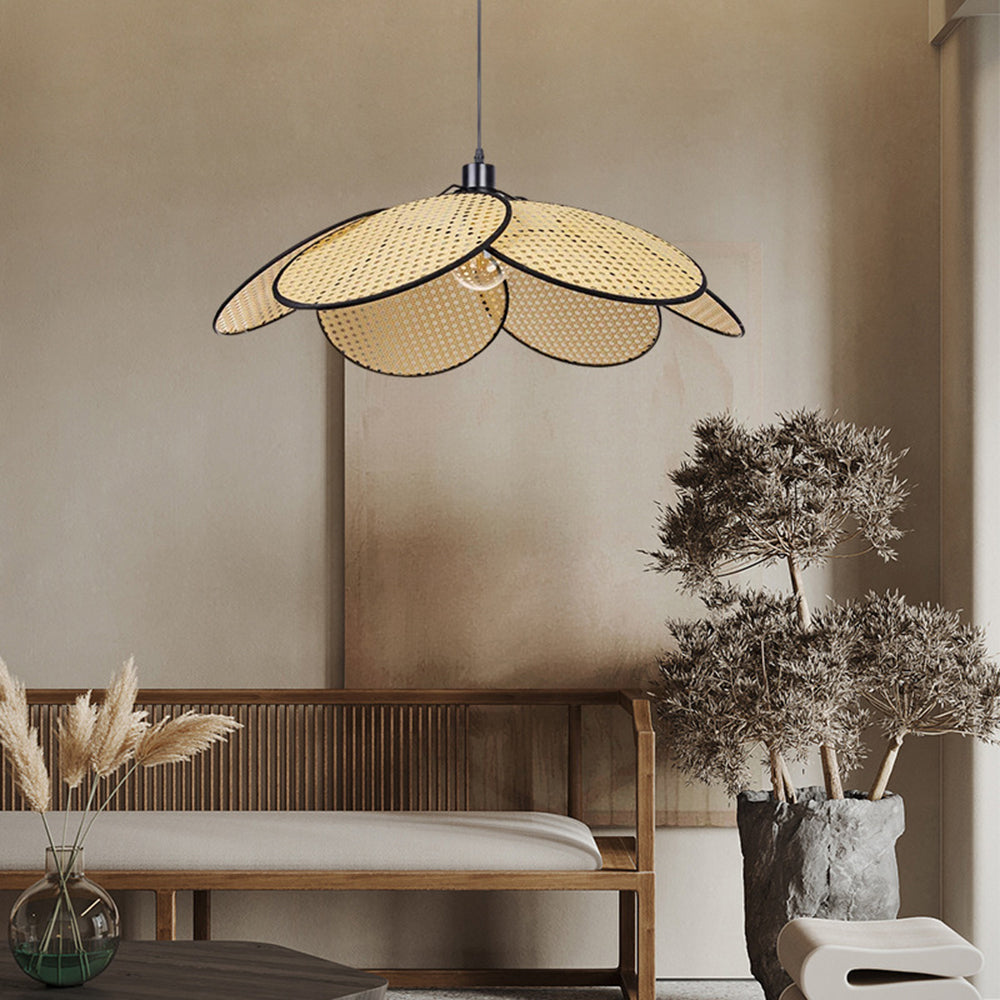 Ritta Willow Weave Rattan Pendant Light - Letslighting