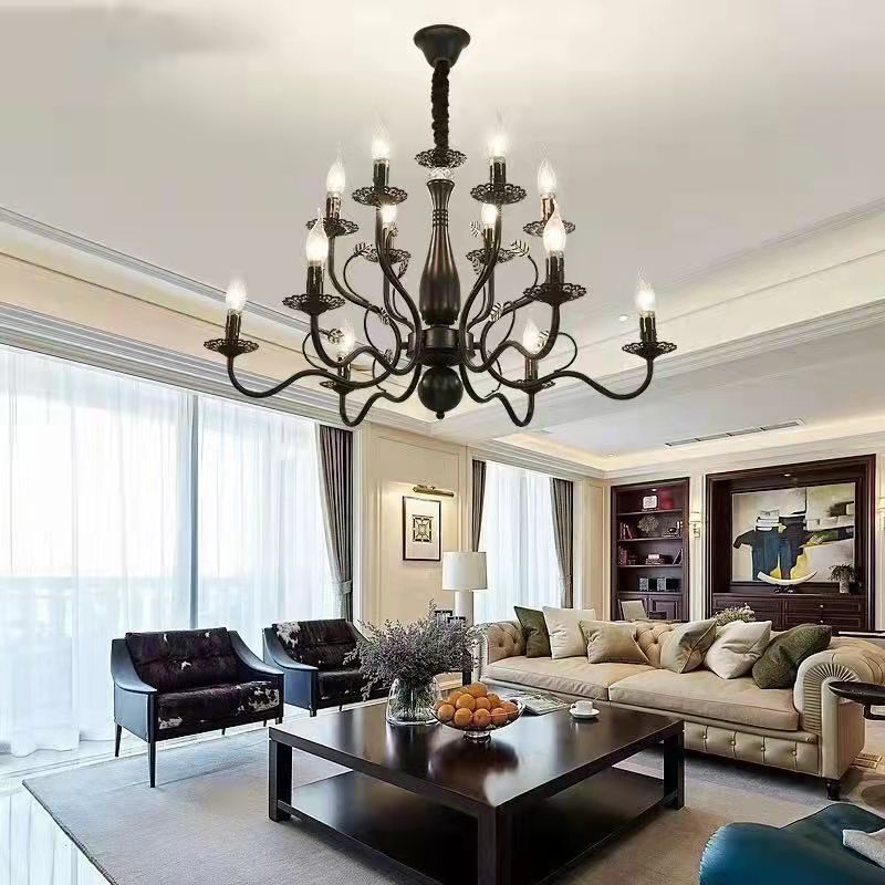 Silva Rustic Glass Chandelier Living Room Bedroom - Letslighting