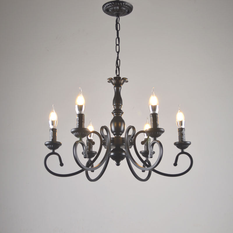 Silva Creative Retro Candle Chandelier Bedroom - Letslighting