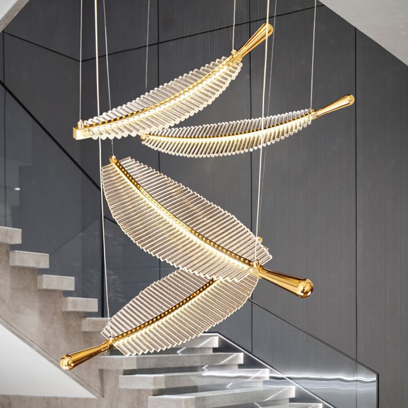Arisha Nordic Luxury LED Pendant Light Metal Acrylic Hotel Living Room