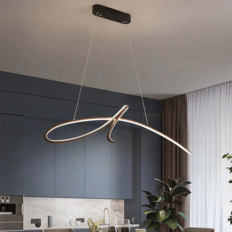 Arisha Pendant Light Irregular-curved Modern Restaurant - Letslighting