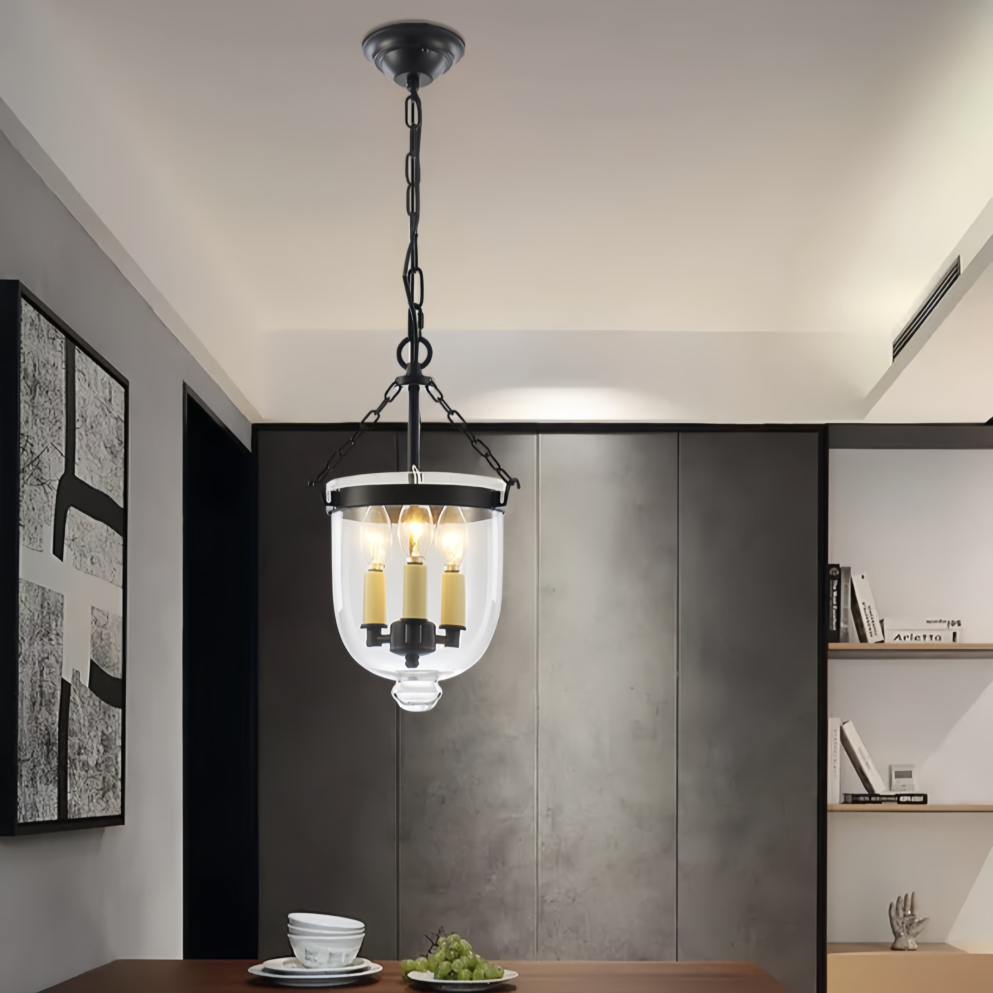 Silva Industrial Candle LED Pendant Light Dining Room - Letslighting