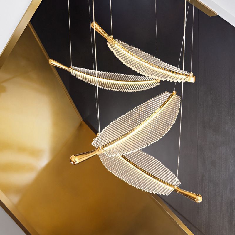 Arisha Nordic Luxury LED Pendant Light Metal Acrylic Hotel Living Room