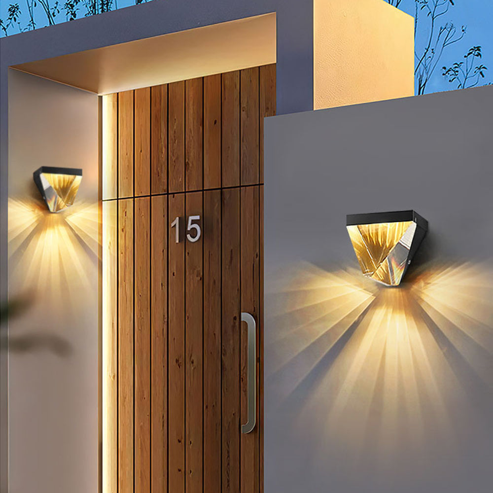 Ray Waterproof Diamond Shape Crystal Outdoor Wall Lamp - Letslighting
