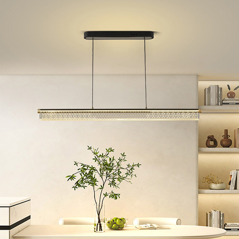 Mira Modern LED Pendant Light Clear Metal Tea/Dining/Living Room