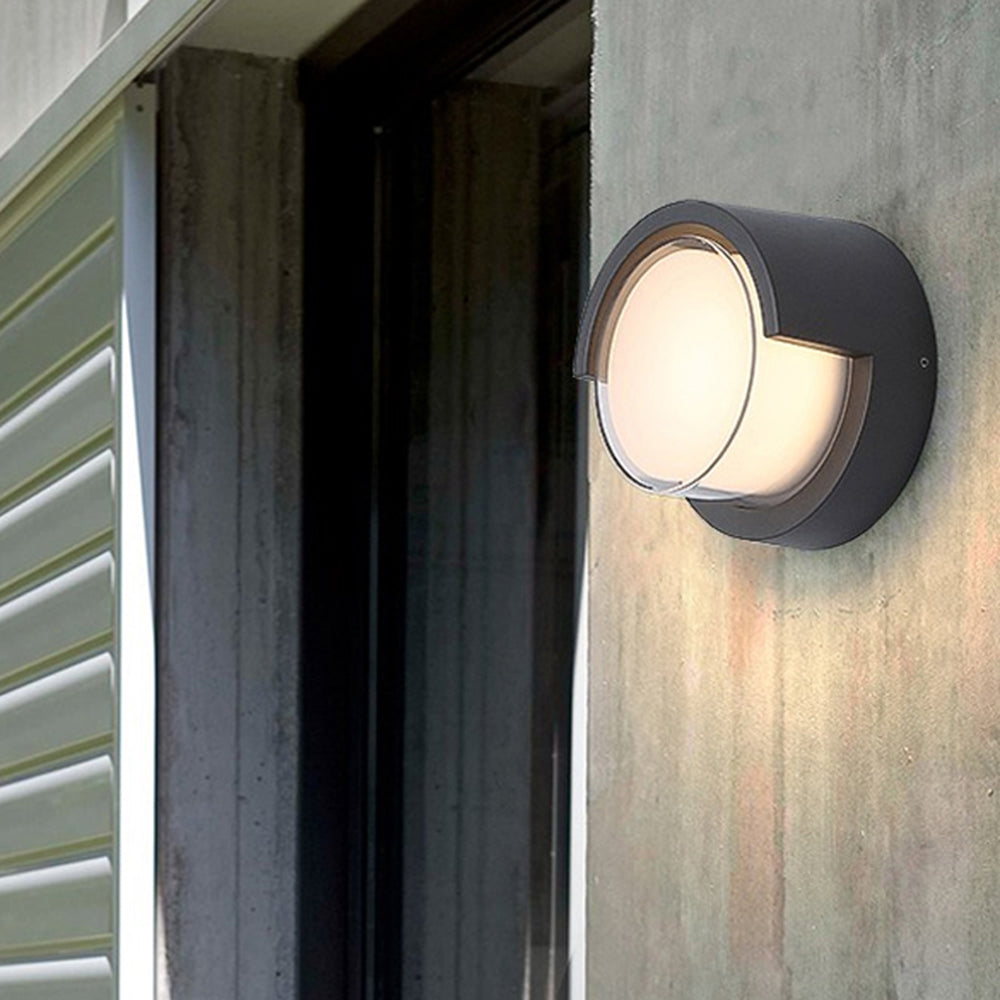 Ray Modern Round Rectangular Metal Acrylic Outdoor Wall Lamp - Letslighting