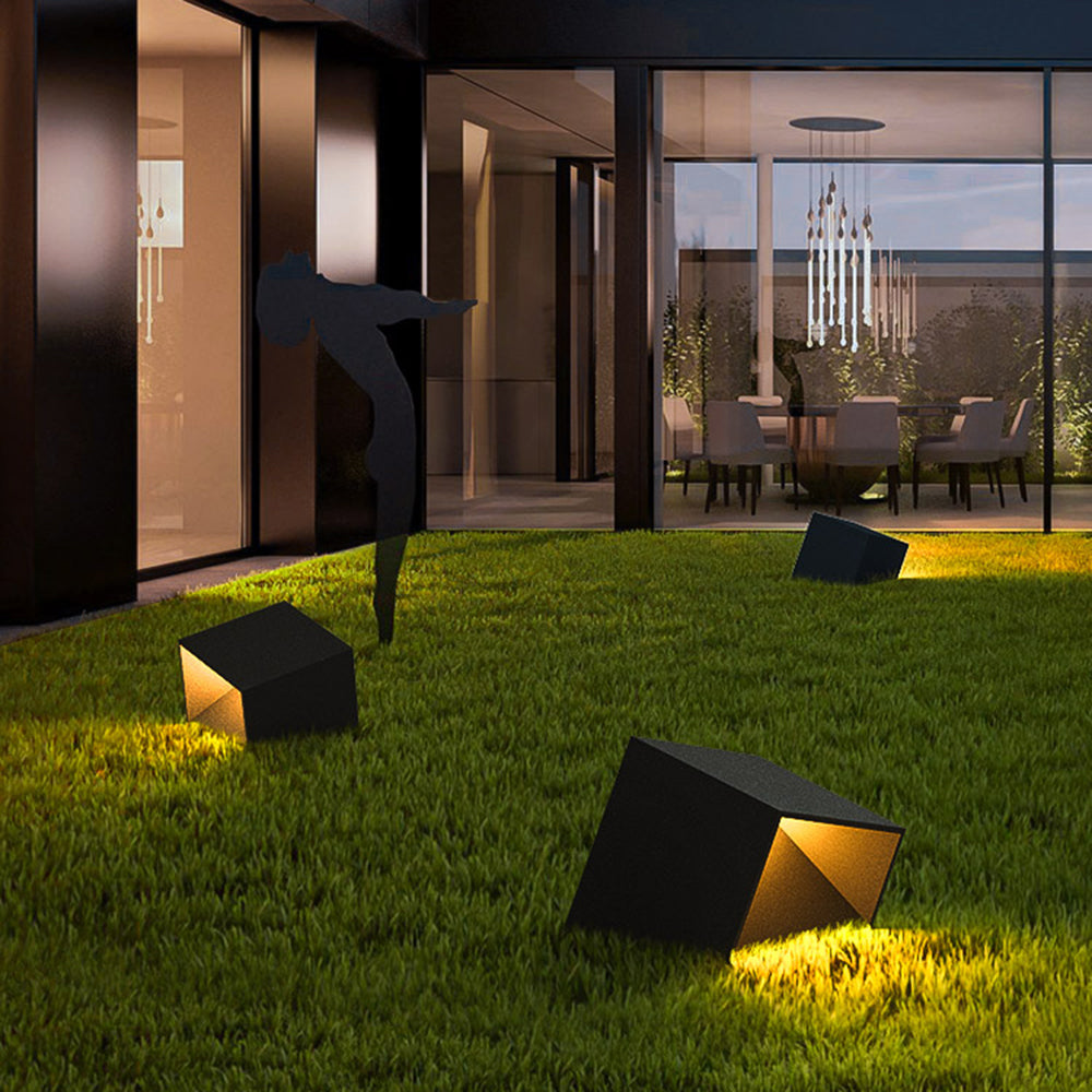 Ray Modern Irregular Metal Acrylic Solar Outdoor Ground Light