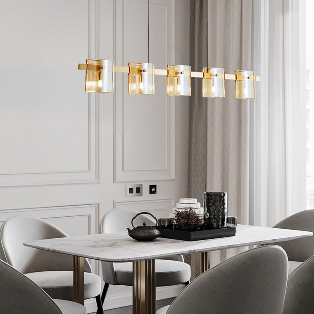 Arisha Minimalist Linear Metal Pendant Light