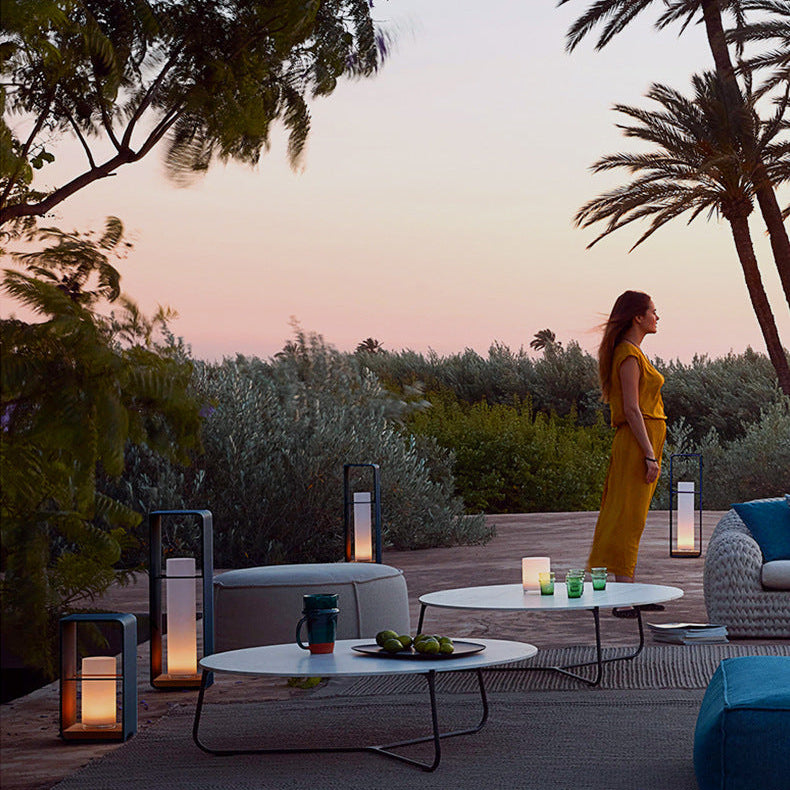 Ray Minimalist Cuboid Candle Outdoor Floor Lamp Garden - Letslighting