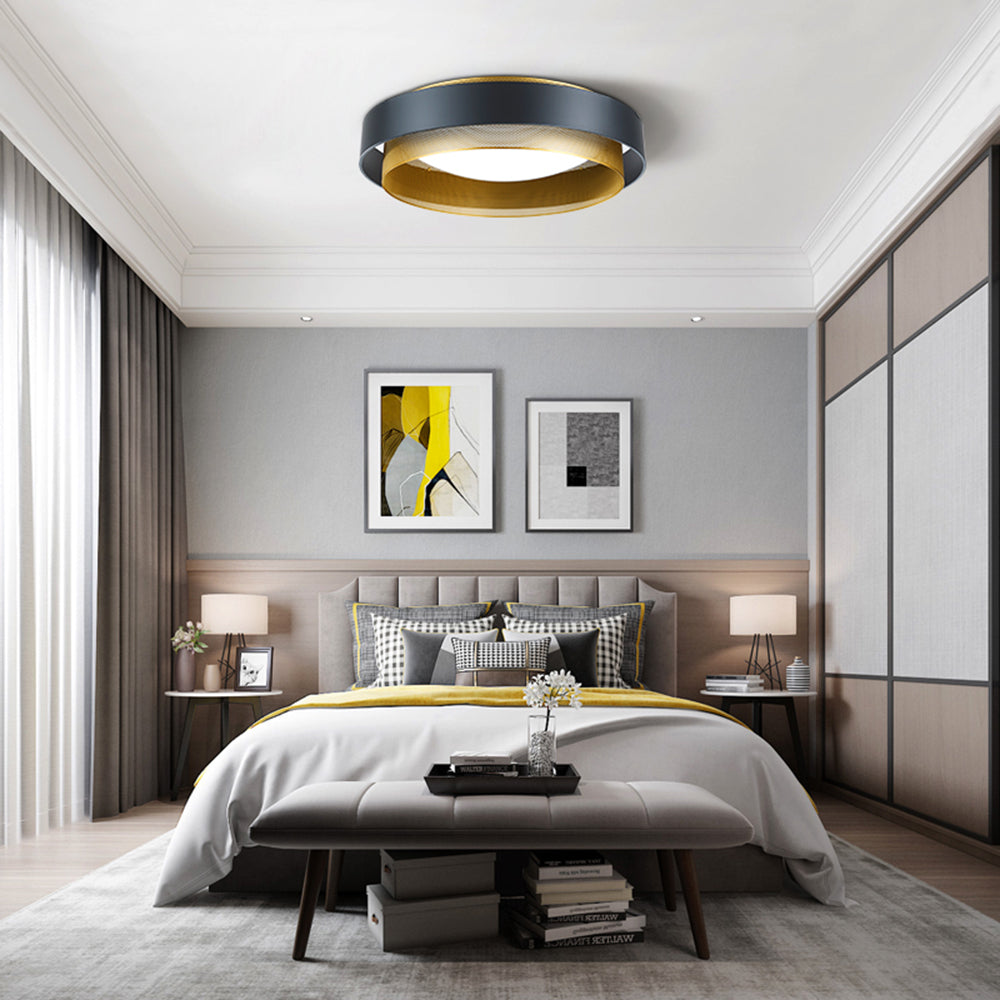 Arisha Modern Ring Metal Acrylic Flush Mount Ceiling Light