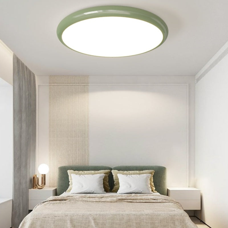 Muto Retro French Circle Flush Mount Ceiling Lights Iron Bedroom