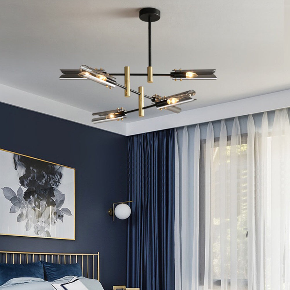 Arisha Modern Metal/Glass Semi-Flush Mount Ceiling Light