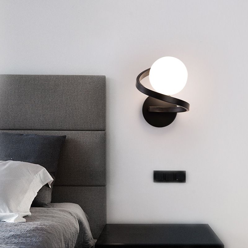 Arisha Nordic Globe Glass Vanity Wall Lamp Bedroom